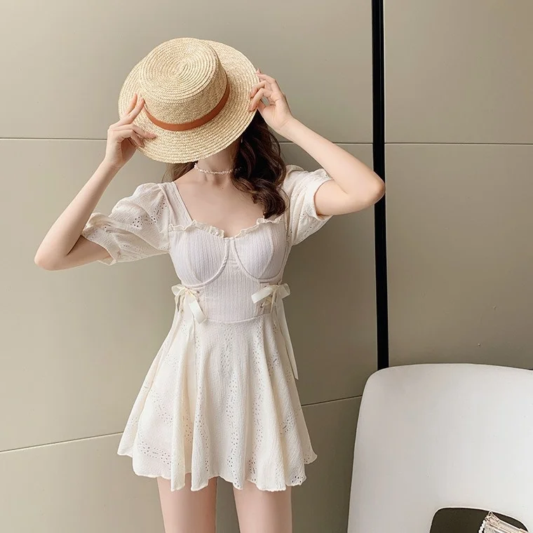 

designer Swimwear Women 2023 New Fashion Sweet Slim Conservative Dress Swimwear Large Hot Spring plus size bathing suits