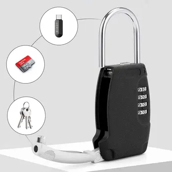 High Quality Hidden Key Safe Box 4-Digital Password Combination Lock With Hook Mini Metal Secret Box For Home Villa Caravan 1
