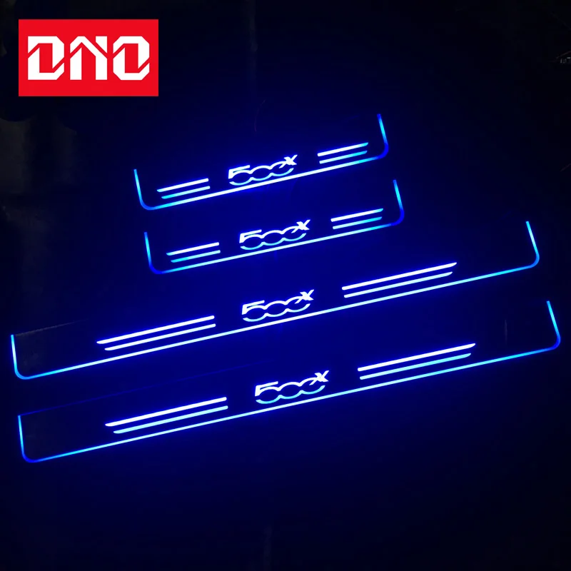 Trim Pedal Led Car Light Davanzale Battitacco Piatto Pathway Dynamic Welcome Lamp Per Fiat 500X 500X2015-2019 2020
