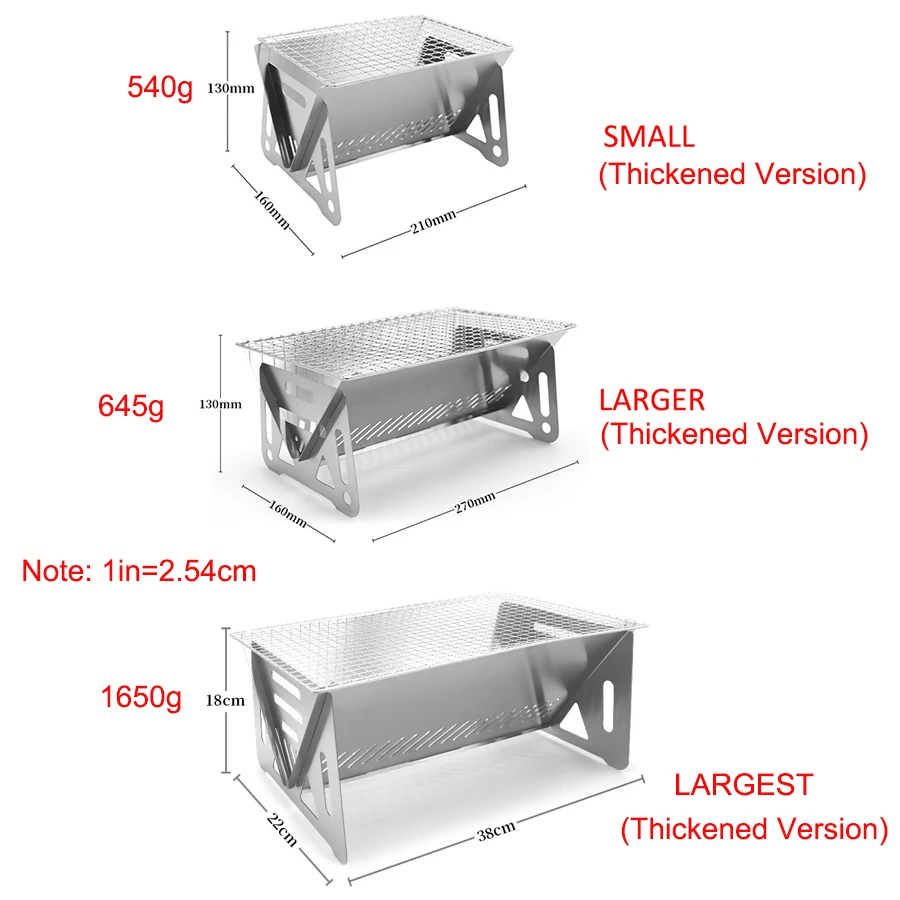 Barbecue Charcoal Stove Barbecue Stove Barbecue Grill Barbecue Electric Stove Portable Folding Barbecue Grill Heating Stoves Multifunction Camping BBQ Grill Rack Net Firewood Stove Stainless steel BBQ