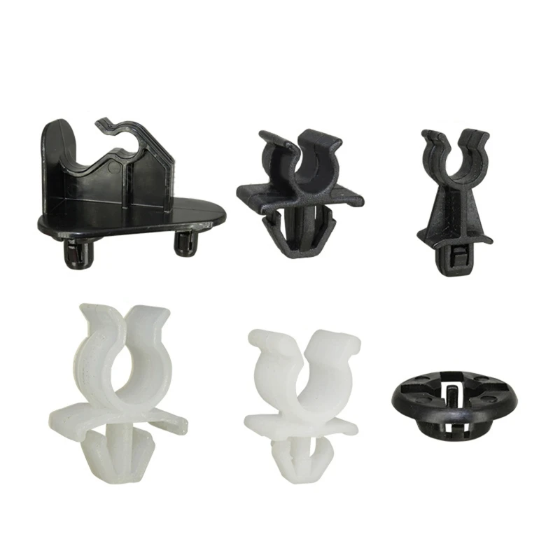 

10Pcs Car Black Hood Prop Rod Support Rivets Clip Buckles Fit for Qashqai Dualis J10 D40