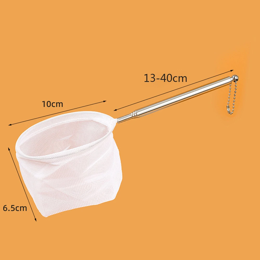3D Aquarium Fishing Net 20-50cm Portable Retractable Stainless Steel Fishing Net Small Fish Shrimp Nets Aquarium Cleaning Tools
