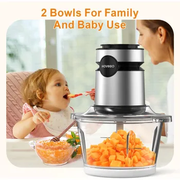 2 Speeds  500W Electric Food Processor 2L Meat Grinder Mincer kitchen Blender Food Processor Slicer Vegetable Food Chopper Meat 3