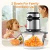 500W Electric Food Processor, Glass Bowl Multifunctional Vegetable Food Chopper, Kitchen Utensils 3