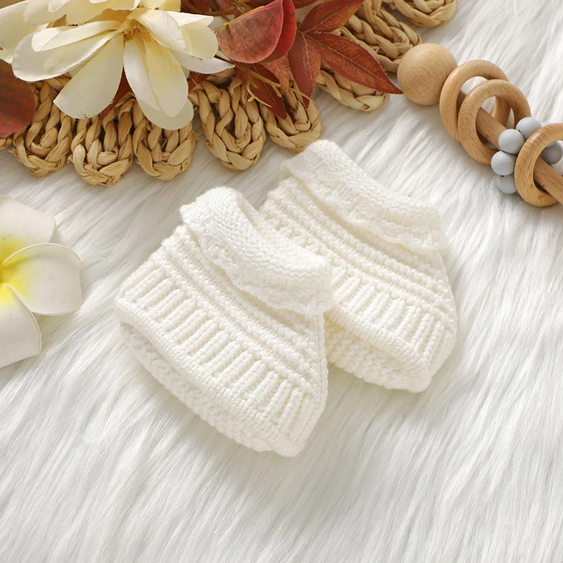 Newborn Baby Shoes Knit Infant Boy Girl Bed Boots Fashion Solid Warm Toddler Chlidren Footwear 0-18M Slip-on Clothes Accessories