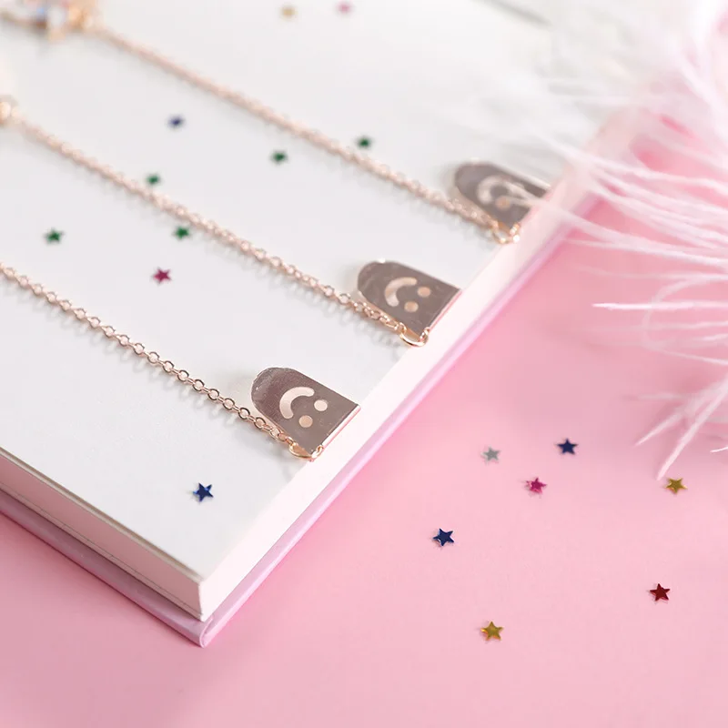 Metal Bookmark Cartoon Pendant Student Stationery Books Marker