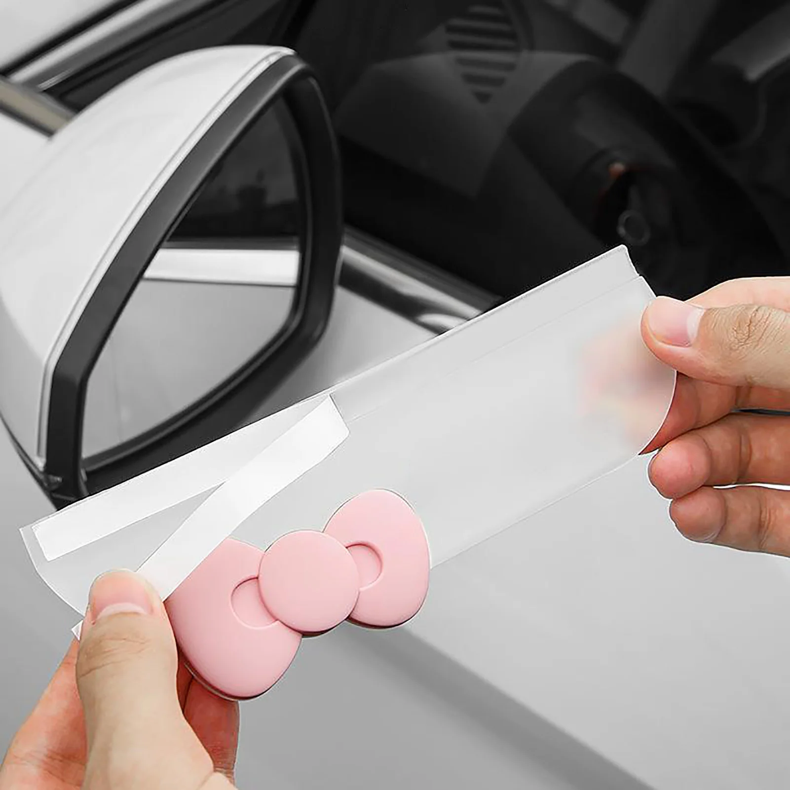 Rear View Mirror Rain Block Cartoon Cute PVC Wing Mirror Eyebrow Cover Trim Side Rearview Side Water Block