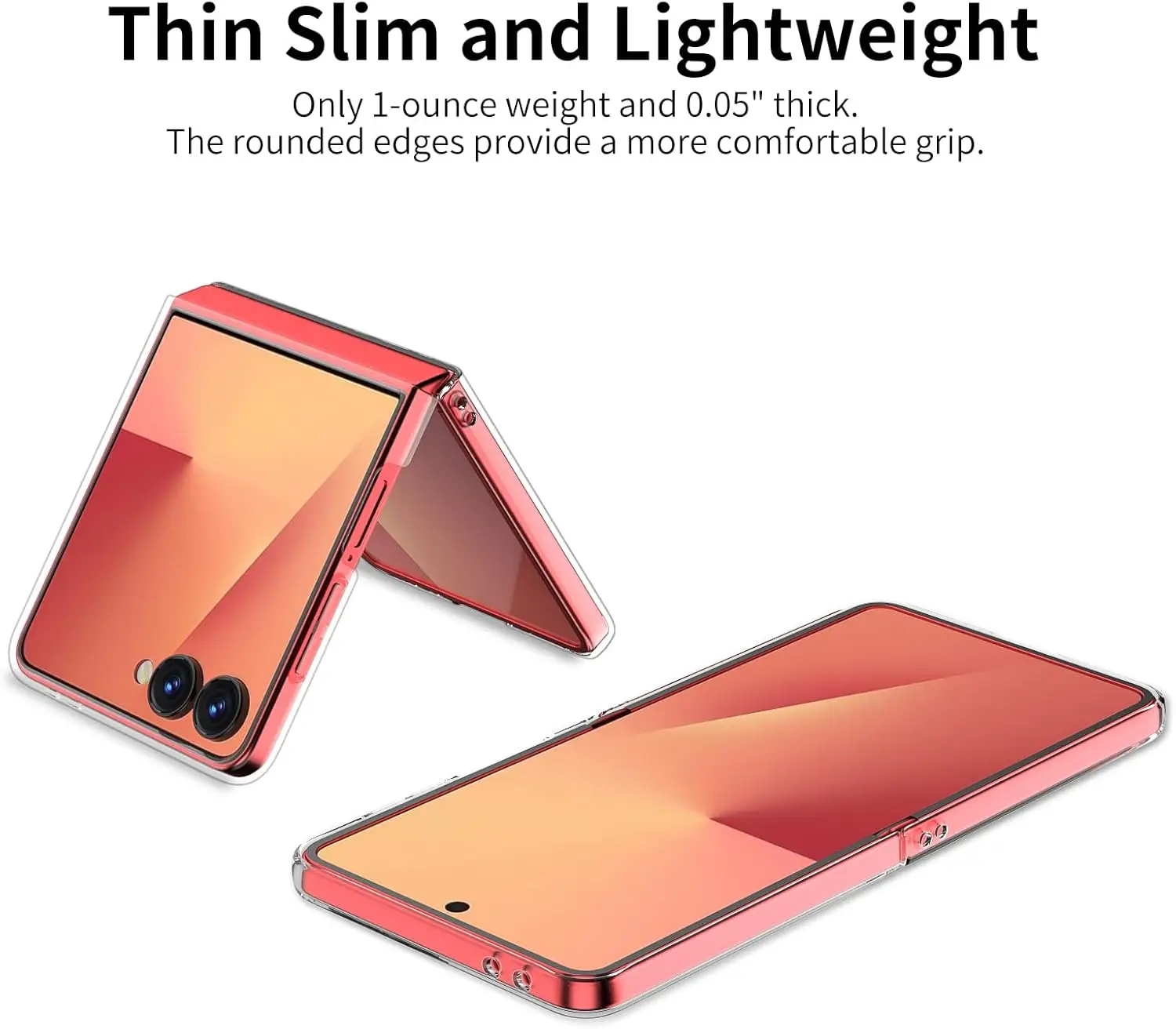 Case Back Tempered Glass Lens Cover For Samsung Galaxy Z Flip 7 Z Flip7 Transparent Hard Shell PC Phone Cover Screen Protectors