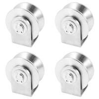 4X 2 Inch V Type Pulley Roller 304 Stainless Steel Sliding Gate Roller Wheel Bearing For Material Handling And Moving 1