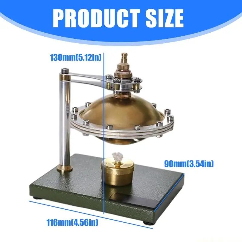 조립 증기 엔진 비행 접시 모델 금속 증기 엔진 모델 물리학 교실 시연을위한 교육 보조