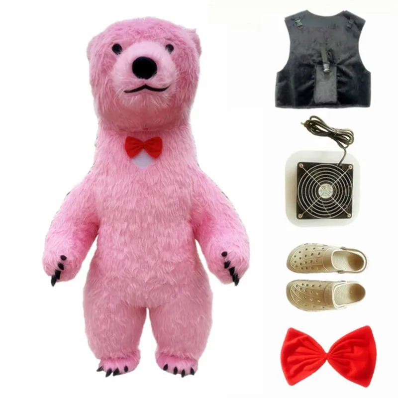thumbnail image 1 of Ropa inflable para mascota de oso polar, 2 m, 2,6 m y 3 m, accesorio para fiesta de cumpleaños, juego de rol, oso blanco, 1 of 5