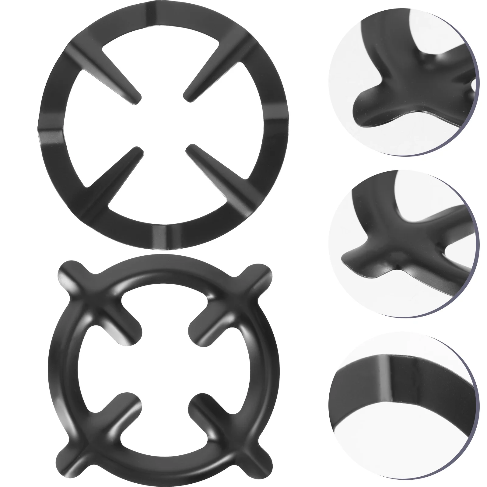 2 Pcs Pot Hob Kitchen Wok Rack Iron For Holders Coffee Pad Supply Stove Fixing Accessories