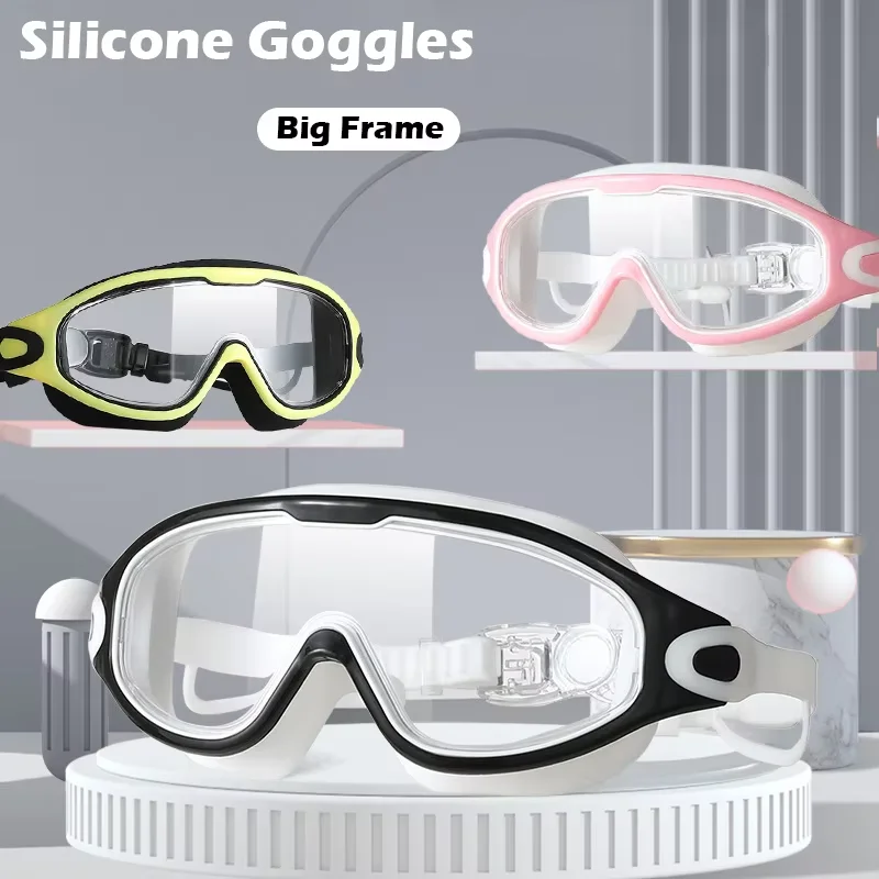 Swimming Goggles For Adult Men And Women High-Definition Waterproof And Anti Fog Electroplating Large Frame Swimming Goggles - 2