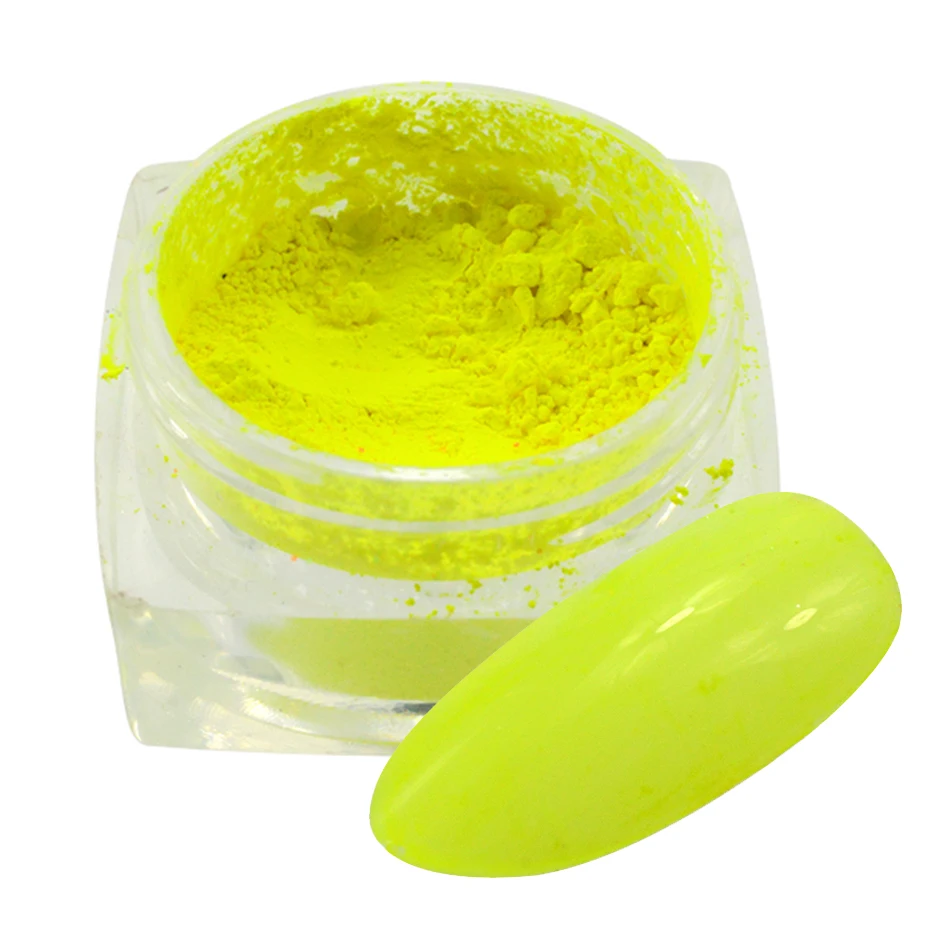 1 Box Neon Pigment Powder Nail Fluorescence Gradient Glitter Winter Shinny Dust Ombre DIY Nail Art Decor Manicure CHYE01-13-1