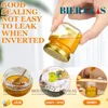 45ml Mini Hexagonal Glass Jars and Lids Glod Cap Split Bottle Small Containers Party Favors Set in Bulk for Guests for Jam Candy 1