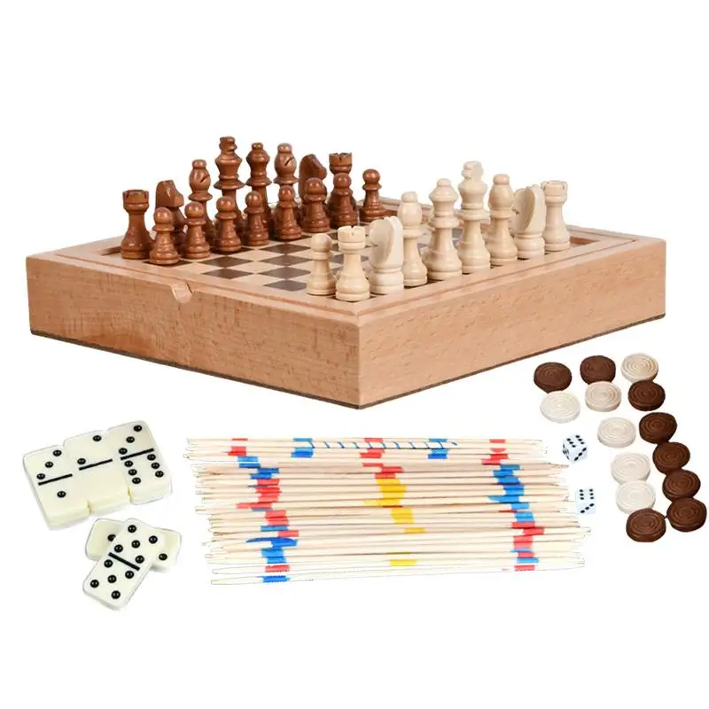 

Checkers Board Game Portable Travel Chess Board Game Sets With Game Pieces Storage Classic Board Strategy Game For Kids & Adults