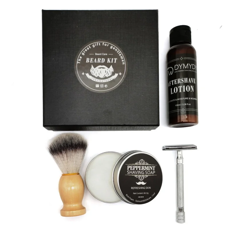 Men's Shaving Set Shaving Cream Brush Aftershave Lotion Facial Beard Care Suit