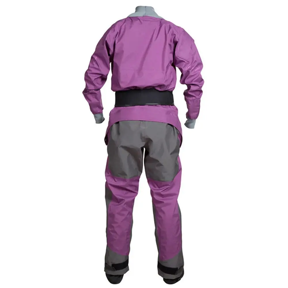 Women's classic purple kayak dry diving suit 160D Taslon waterproof white water sportswear surfing rafting diving jumpsuit, 2