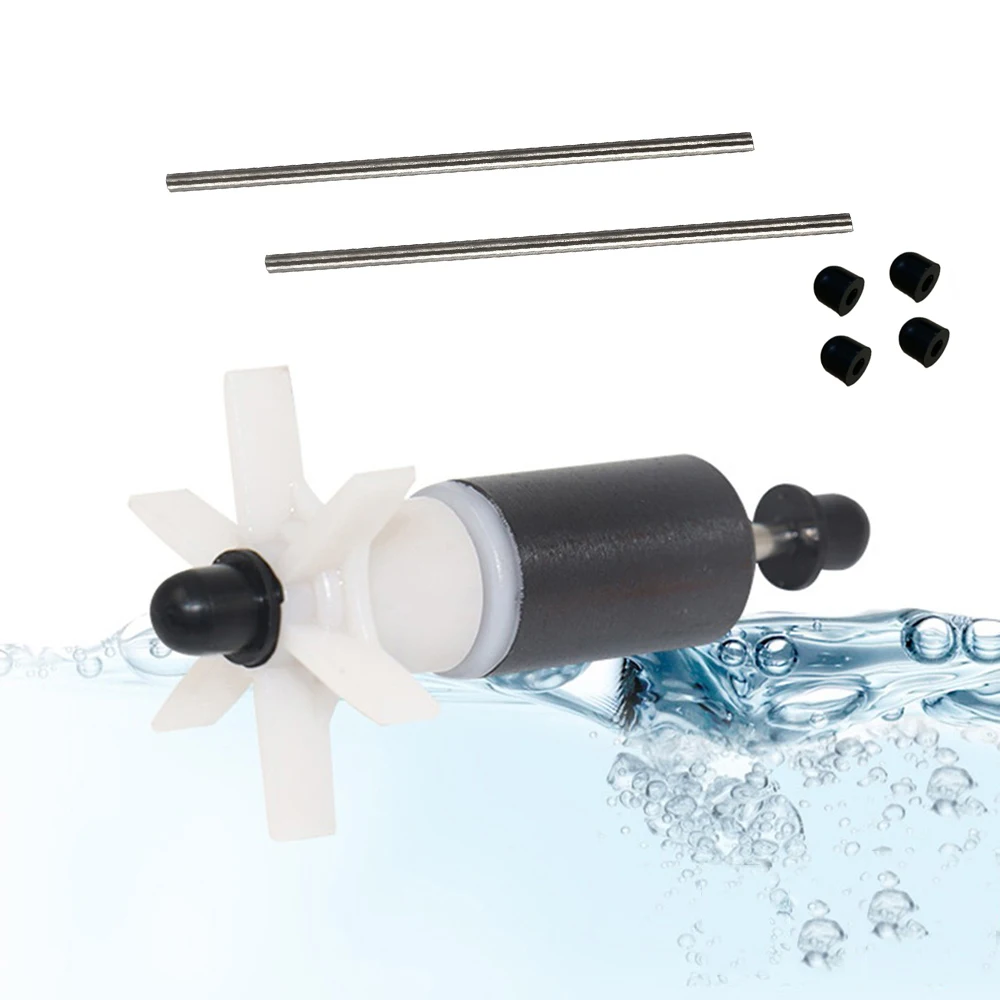 Rotor de Roda Magnética Submersível para Tanque de Aquário Eixo de Aço Inoxidável Pino e Haste Impulsor de Água