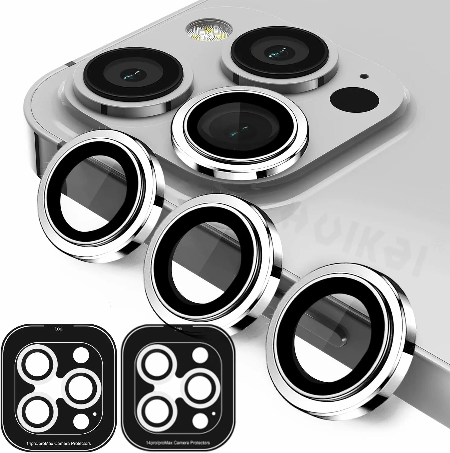 Premium Tempered Glass Camera Lens Protectors - Scratch-Resistant Metal Cover (2 Pack)