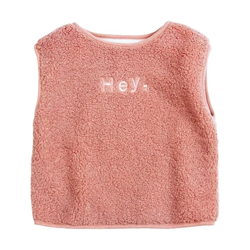Autumn Winter Baby Lamb Wool Warm Waistcoat Girls Boys Plush Vest pullover Double Layer Child Warm Fashion Coat