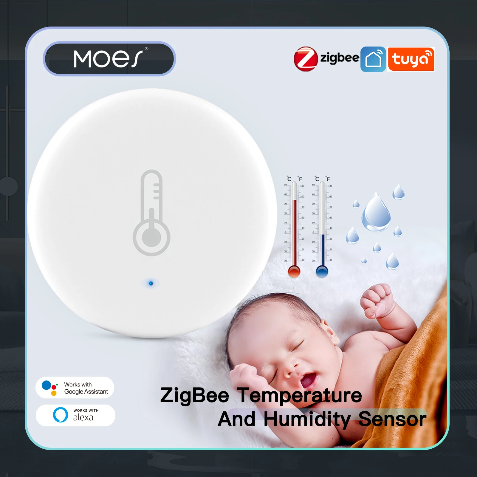 Zigbee Temperature Humidity Sensor Smart Life Zigbee Temperature