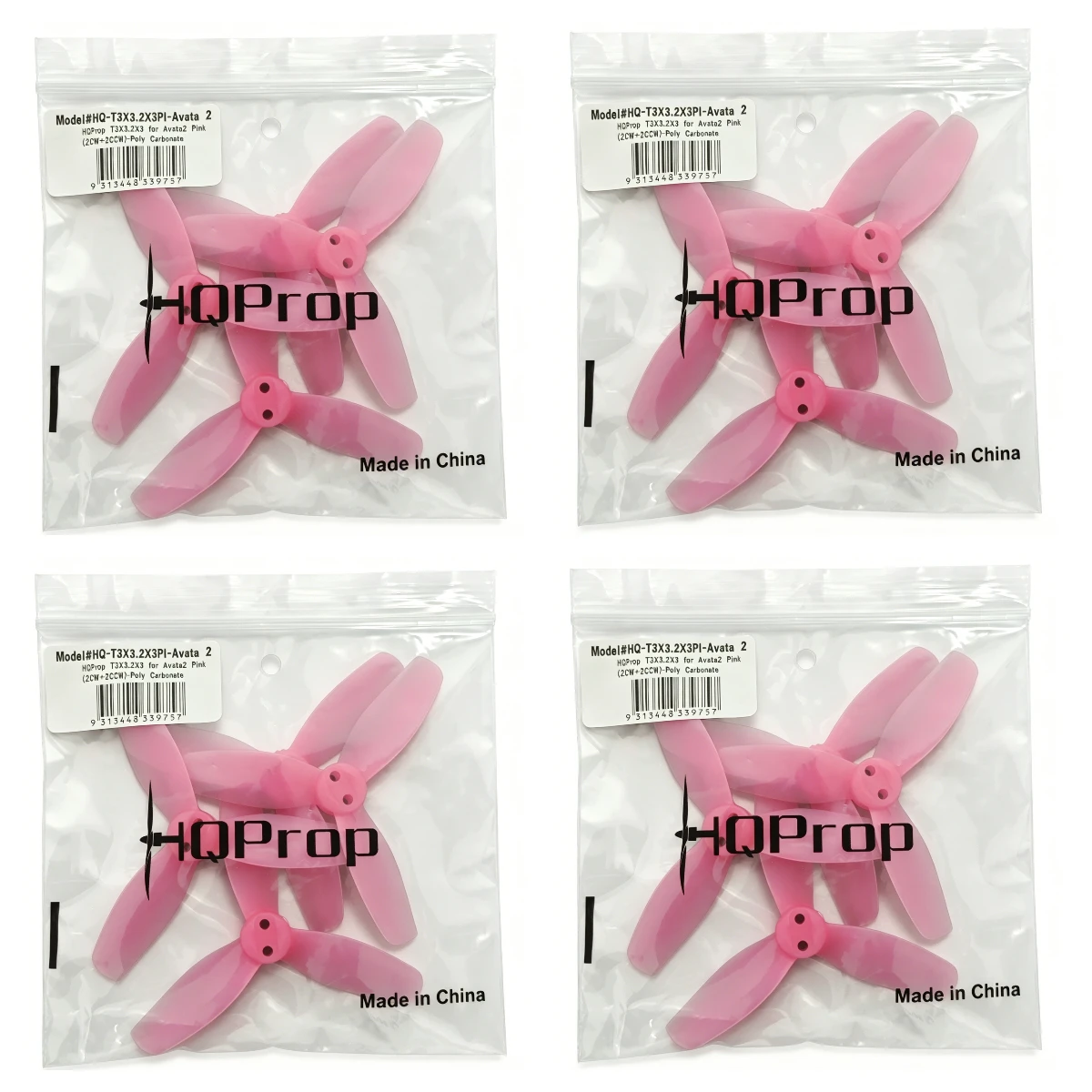 8pairs 3X3.2X3 Pink