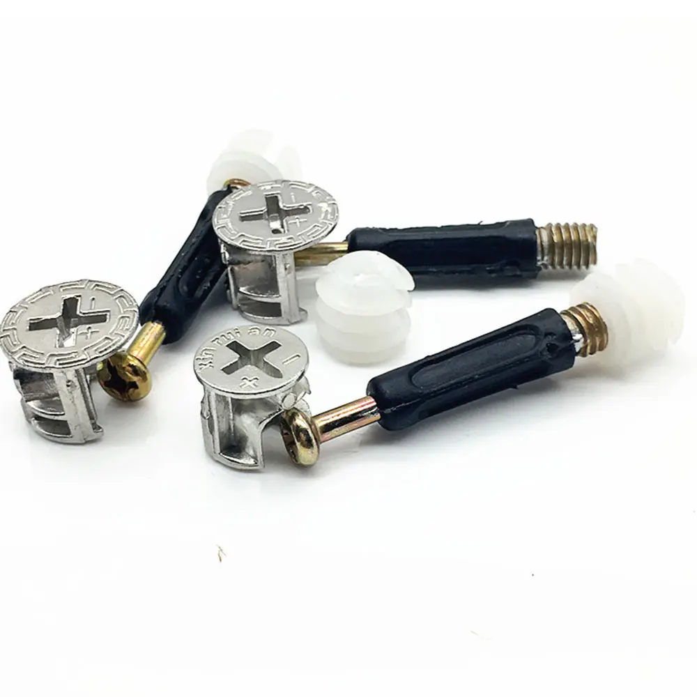 Screw Bolt Nut Set 20Pcs Furniture Connecto Three In One Screw Furniture Connector Bolt Eccentric Wheel Fixed Wardrobe Wood Screw