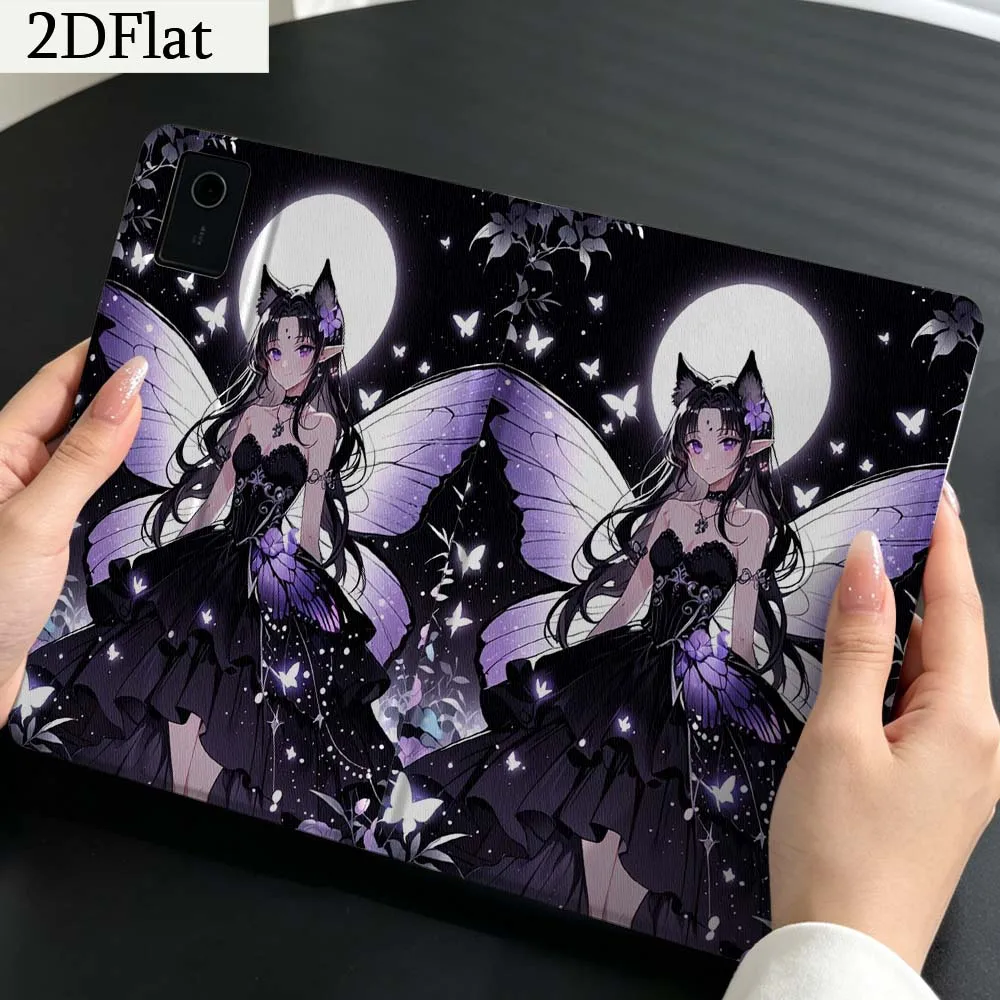 Cartoon Purple Butterfly Girl Gift Tablet Case