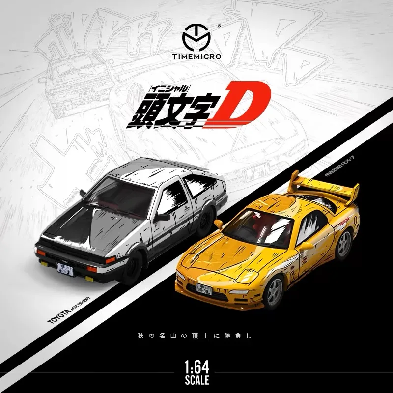 Timemmicro1: 64 Toyota Ae86 Mazda Rx-7 Primo Testo D Versione Comica Pittura Simulazione Modello In Lega