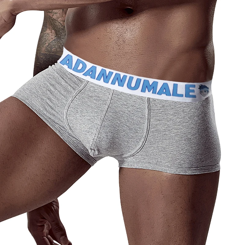 ADANNU Brand New Men's Boxer Shorts Sexy Mens Underware Cotton Boxers Underwear U Pouch Comfortable Fashion Mini Panties AD7104 | Мужская