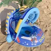 Infant Baby Float Swimming Seat Circle Inflatable Pool Swimming Ring Baby Water Seat with Sunshade Summer Beach Party Toys 3