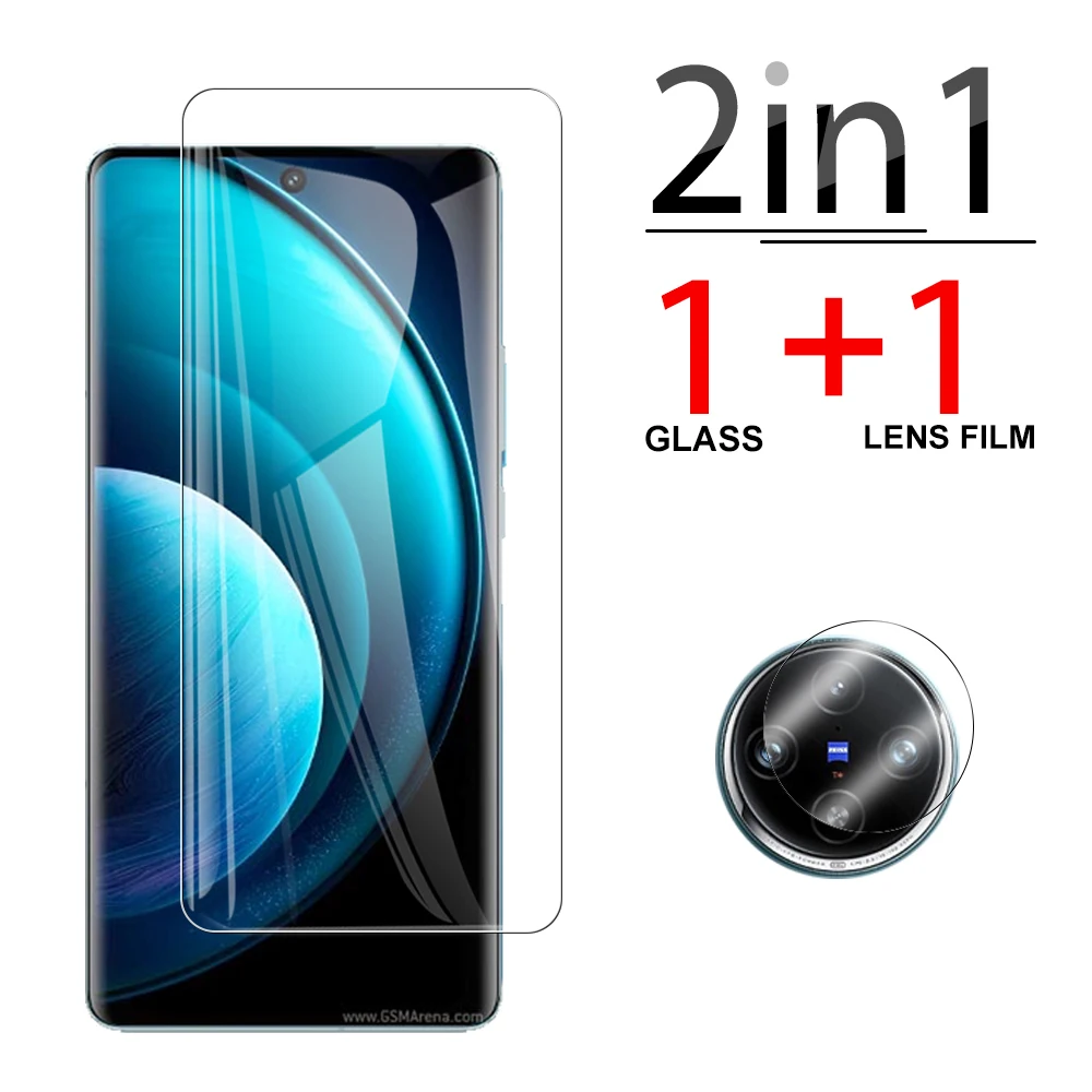 Vetro Protettivo Dell'Obiettivo Della Fotocamera 2 In1 Per Vivo X100 X90 Pro Plus X80 20D Protezione Dello Schermo Curvo 3D Vivox 100 90 80 100X 90X 8