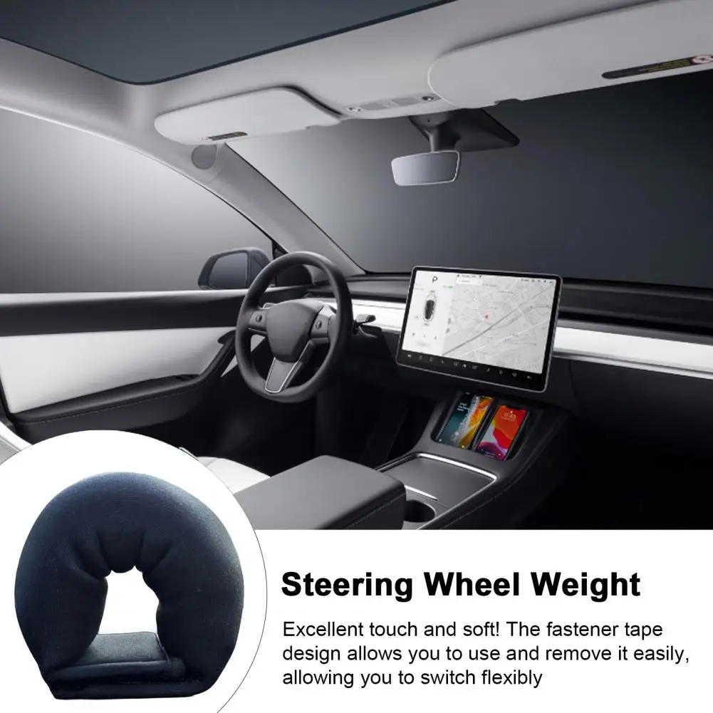 Nastro di fissaggio morbido al tatto per peso del volante Elegante involucro del volante per Tesla Model 3/Y/S/X Involucro del volante di lusso - Image 3