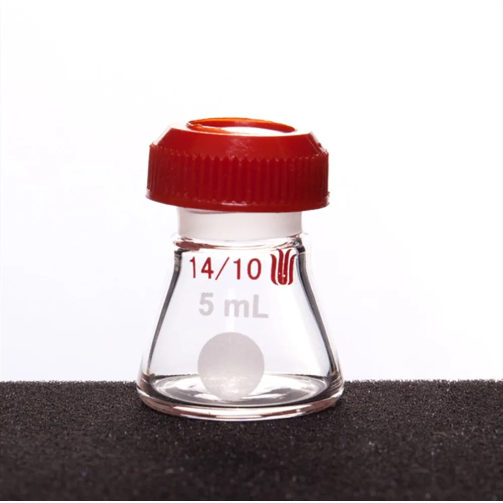 

Synthware F501005 F501025 Micro Threaded Port Microscale Erlenmeyer Flask 5ml 10ml 25ml Joint 14/10