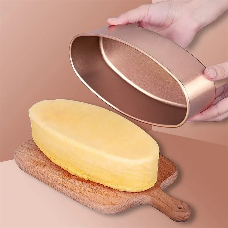 Baking Tools 23CM Oval Nonstick Pans Carbon Steel Cake Mold Cheesecake Bread Loaf Pan Baking Mould Pie Tin Tray
