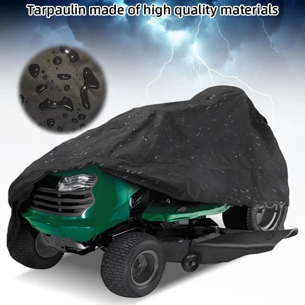 Lawn Mower Cover 210D Oxford Cloth Sun Protective Cover Waterproof Outdoor Furniture for Lawn Mowers Covering