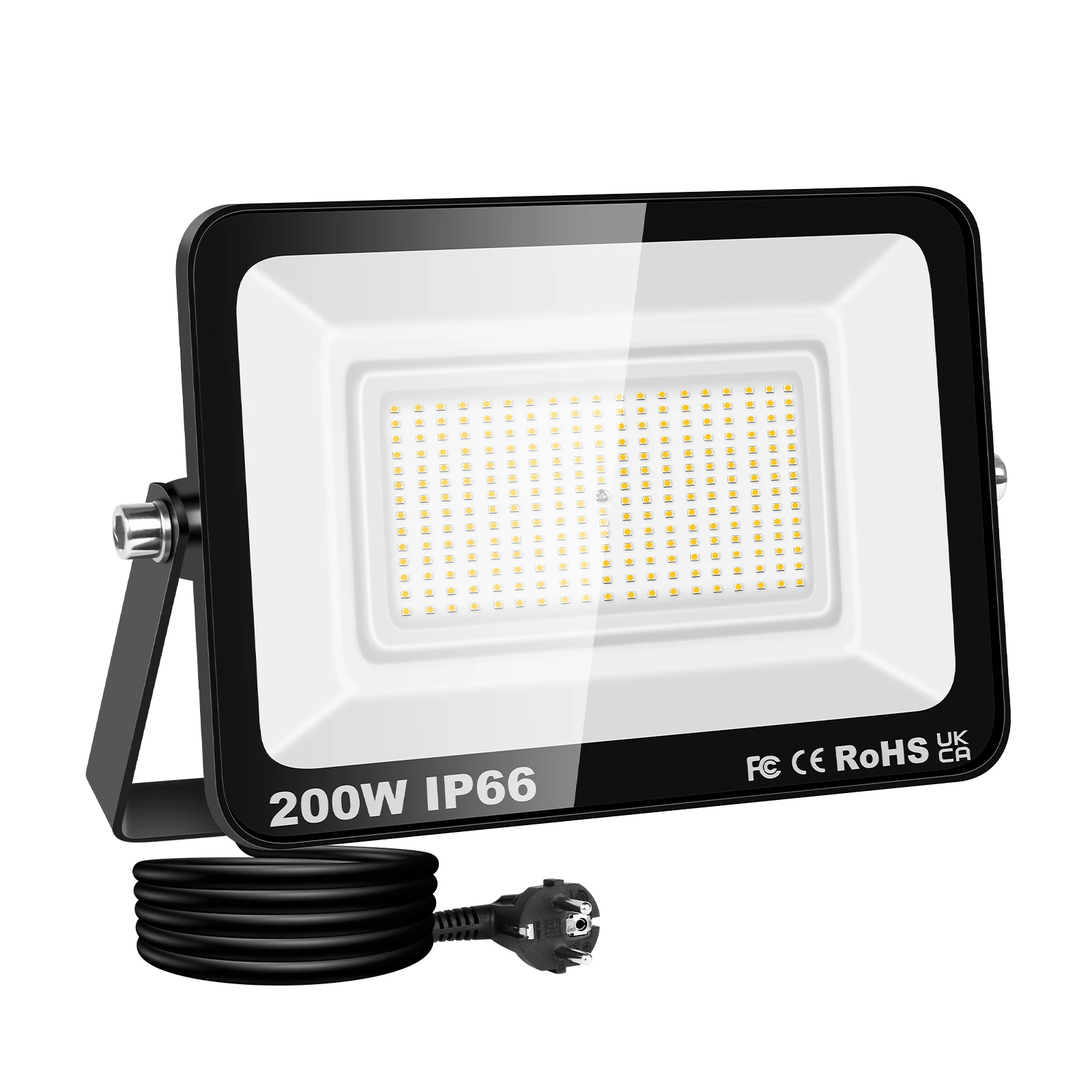SKYWORLD 50W 75W 100W 150W 200W LED Flood Light 110V 240V Floodlight with Plug Street Garden Wall Lamp Outdoor Lighting 4000K