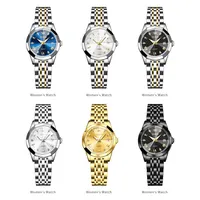 OLEVS-Montre-bracelet à quartz étanche en acier inoxydable pour femme, montre-bracelet en diamant, miroir losange élégant, marque supérieure, originale 5