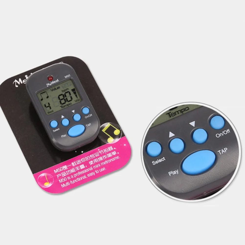 

Top Quality LCD Digital Beat Tempo Universal Mini Metronome Guitarss High Accuracy with Clip