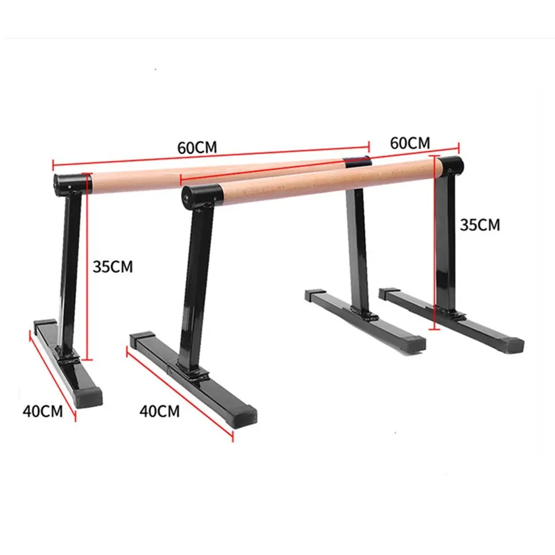 

Fitness Parallel Bars Wooden Steel Push Up Handstand Antiskid Bracket Rack Weight Muscle Training Grip Handle Exercise Equipment