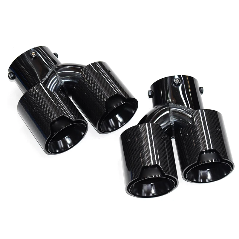 Exhaust Muffler Tip For BMW G23 M440i G20 G21 M340i G42 M240i Exhaust Pipe Upgrade Carbon Fiber Black Muffler Tip Nozzle