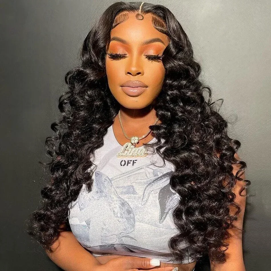 HD 13x6 Lose Naturwelle Lace Front Echthaarperücken 250 % Transparent 30 36 Zoll 13x4 360 Full Deep Water Wave Lace Frontal Perücken – Detail 12