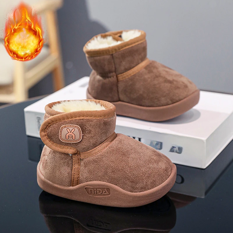 

Girls Snow Boots 2022 Winter Comfortable Thick Warm Kids Boots Lobbing Ball Thick Children Autumn Cute Boys Boots Princess Shoes