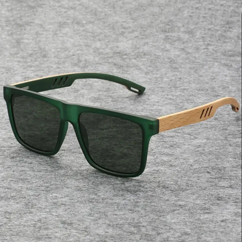 NEW Bamboo Wood Leg Polarized Sunglasses Men's Trend Retro UV