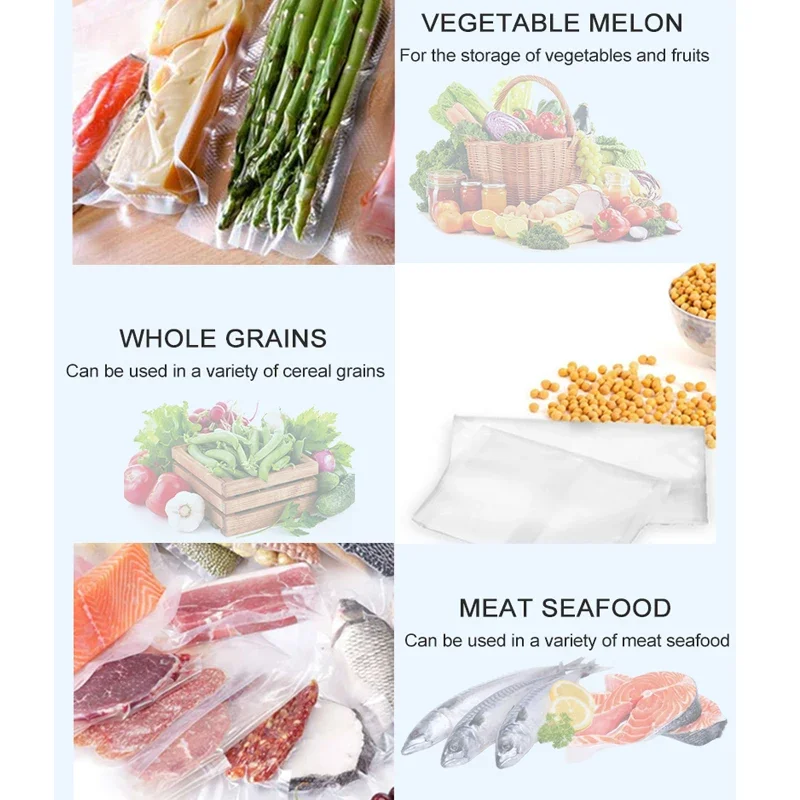 ATWFS Vacuum Sealer Bags for Food Saver Sealing Machine Plastic Storage Vacuum Bag Kitchen Packer Vacum Bag 3-5 Packaging Rolls 6