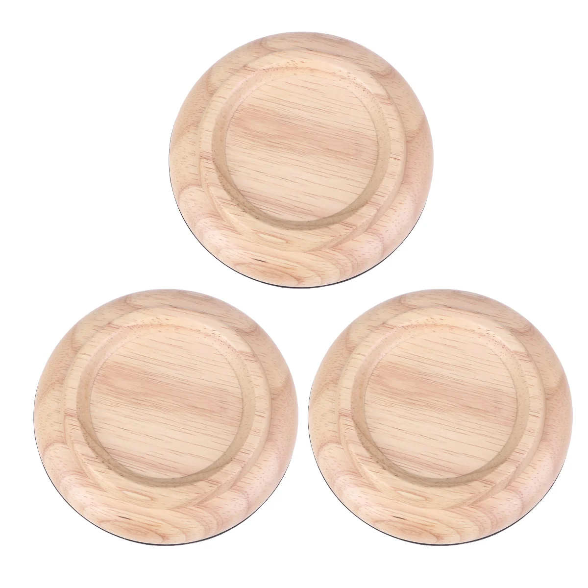 

3pcs Solid Wood Grand Piano Caster Cups Non-slip Anti-noise Piano Mats Floor Protector - Size L (Original Wood)