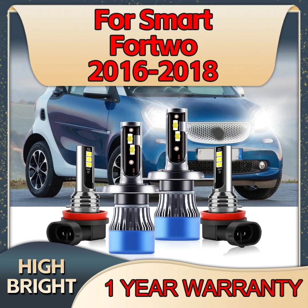 

4 шт., супербелый охлаждающий вентилятор для автомобильных фар, H4, H8, 12 В, 6000K, 12 В