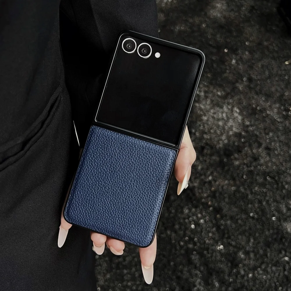 Luxurious Lychee Pattern Leather Phone Case - Shockproof Soft Cover