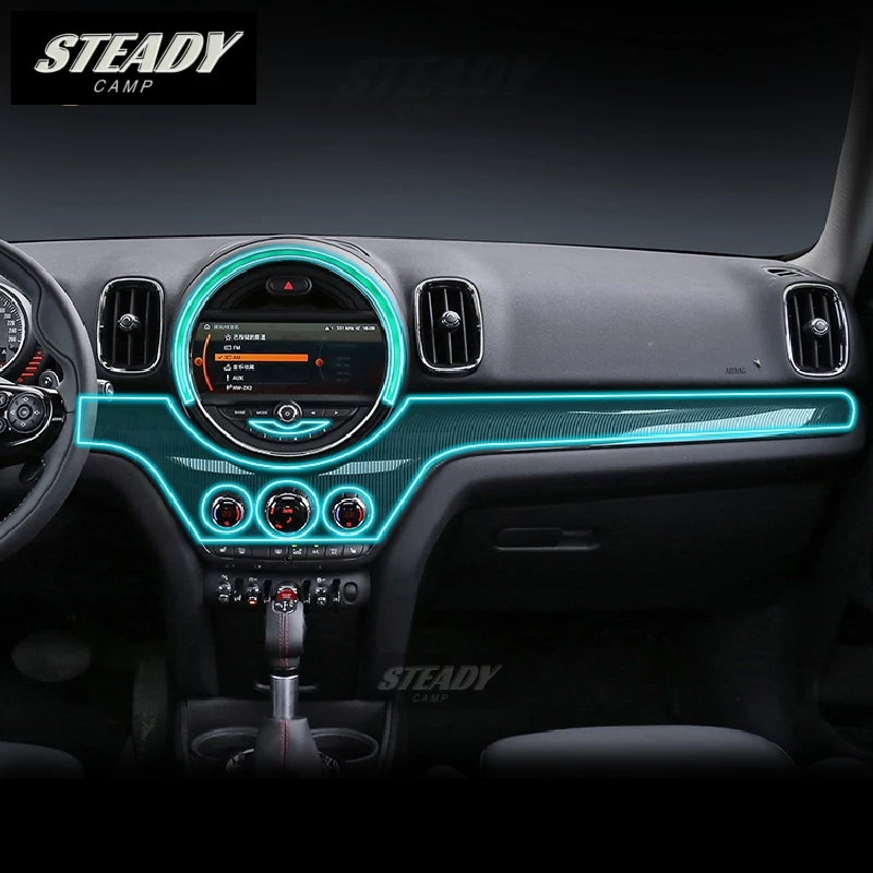 Mini COUNTRYMAN 2017-2022 2023 자동차 인테리어 센터 콘솔 투명..